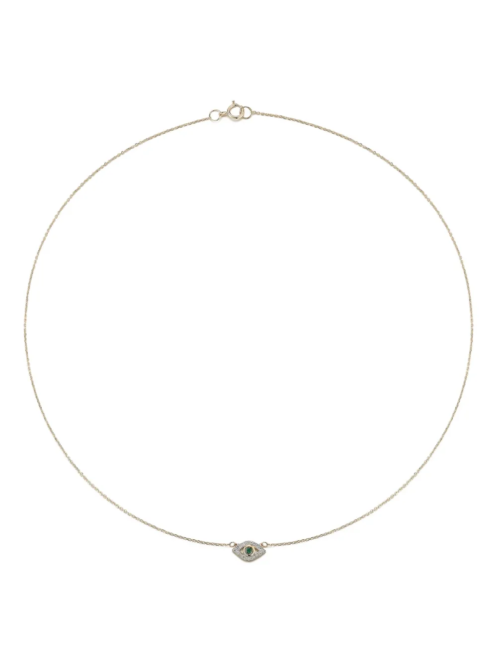 

Золотое колье Evil Eye с изумрудом Mateo, золотой