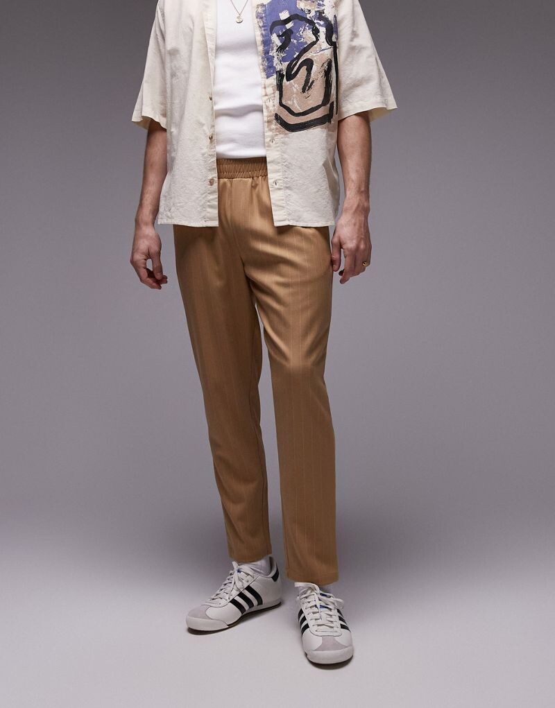 

Брюки с зауженными полосками Topman