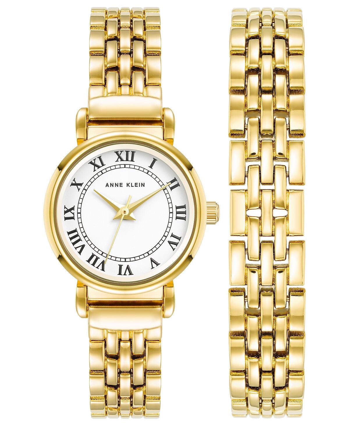 

Женские кварцевые часы из сплава розового золота, комплект 24 мм Anne Klein, золотой