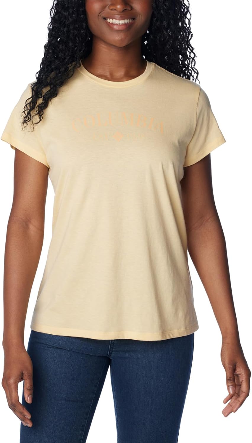 

Женская футболка Columbia Sun Trek Ss Graphic Tee, Sunkissed/Csc Tradition