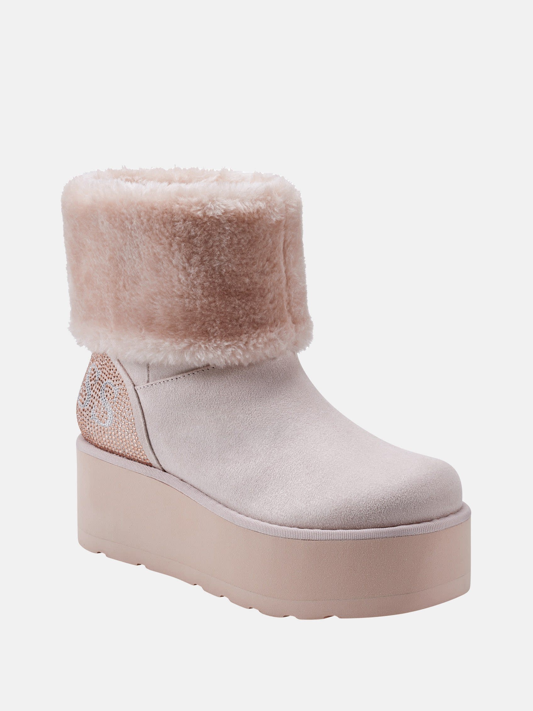 Индиа платформенные ботильоны из овчины Guess Factory, розовый