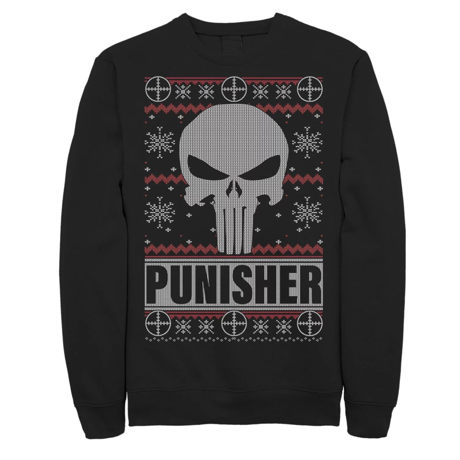

Мужской рождественский свитшот с черепом Marvel Punisher Licensed Character
