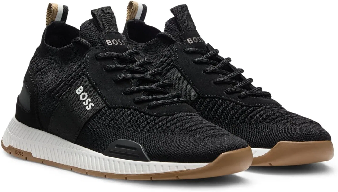 Мужские кроссовки BOSS Hugo Titanium Runn Knst, Darkgray — фото 4