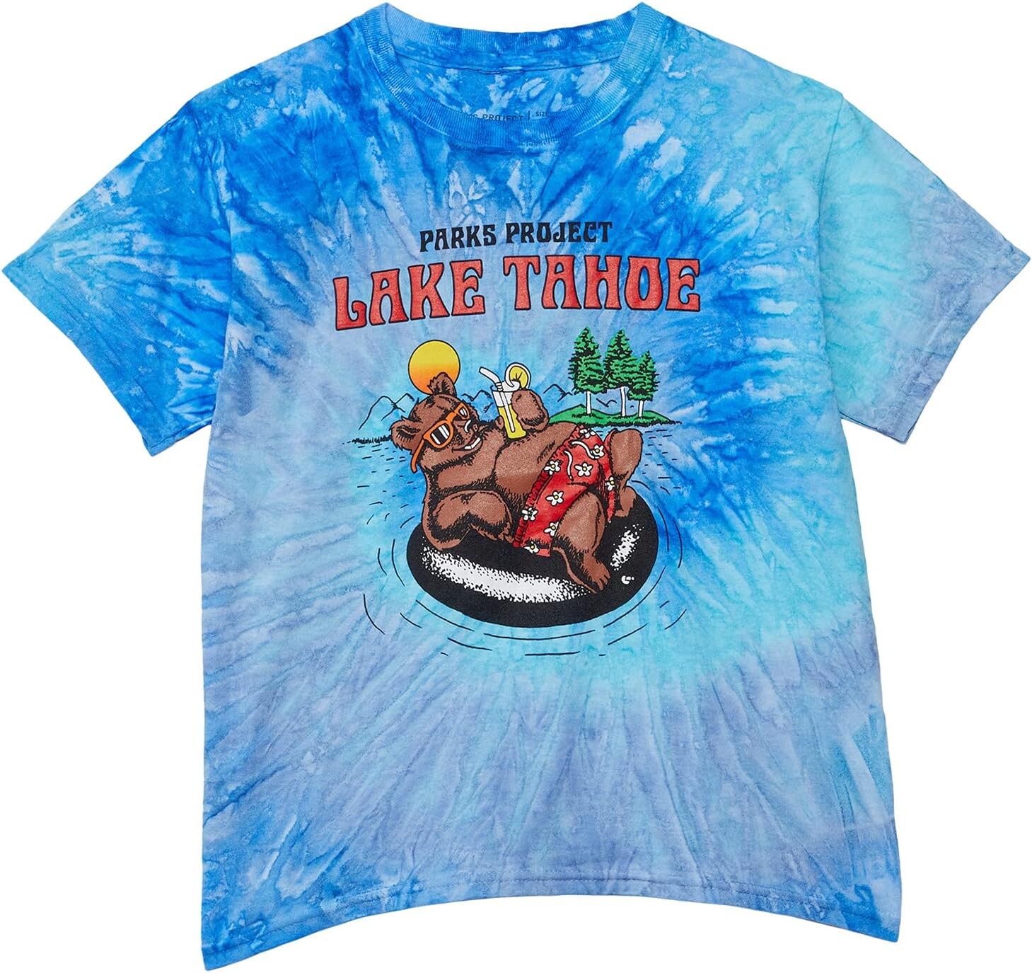 

Футболка Parks Project Tahoe Chillin Bear Tee, цвет Tie-Dye