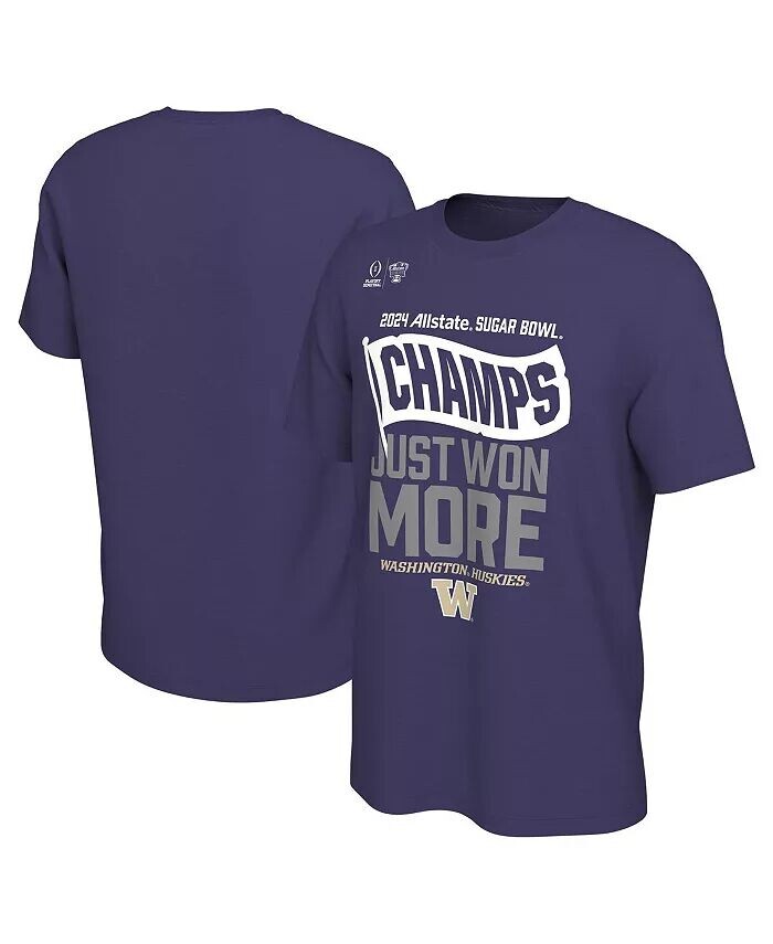 

Мужская фиолетовая футболка Washington Huskies College Football Playoff 2024 Sugar Bowl Champions Locker Room Nike, фиолетовый