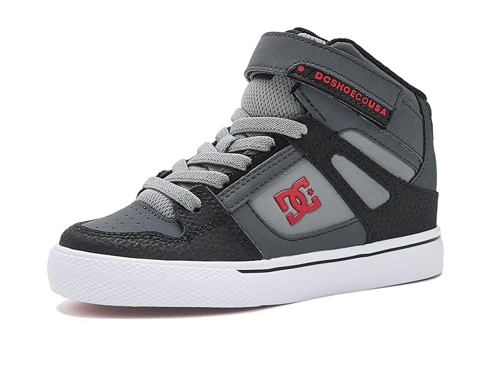 Кроссовки высокие Pure Hi Top EV DC Kids, Grey/Black/Red — фото 2