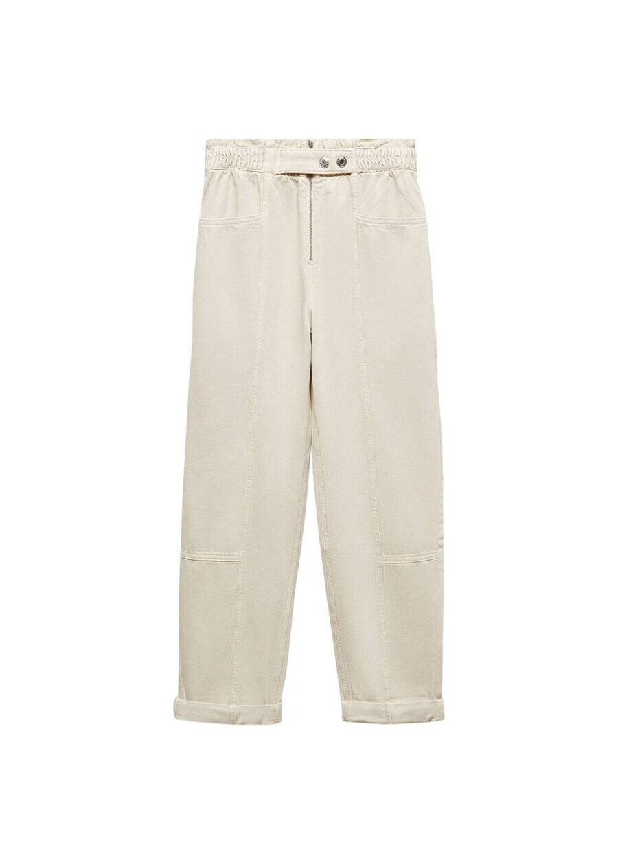 

Тканевые брюки MANGO Tapered Pants Camila, нюд