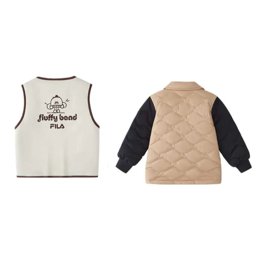 Детская пуховая куртка для детей 3-7 лет FILA KIDS, Ginger Brown — фото 4