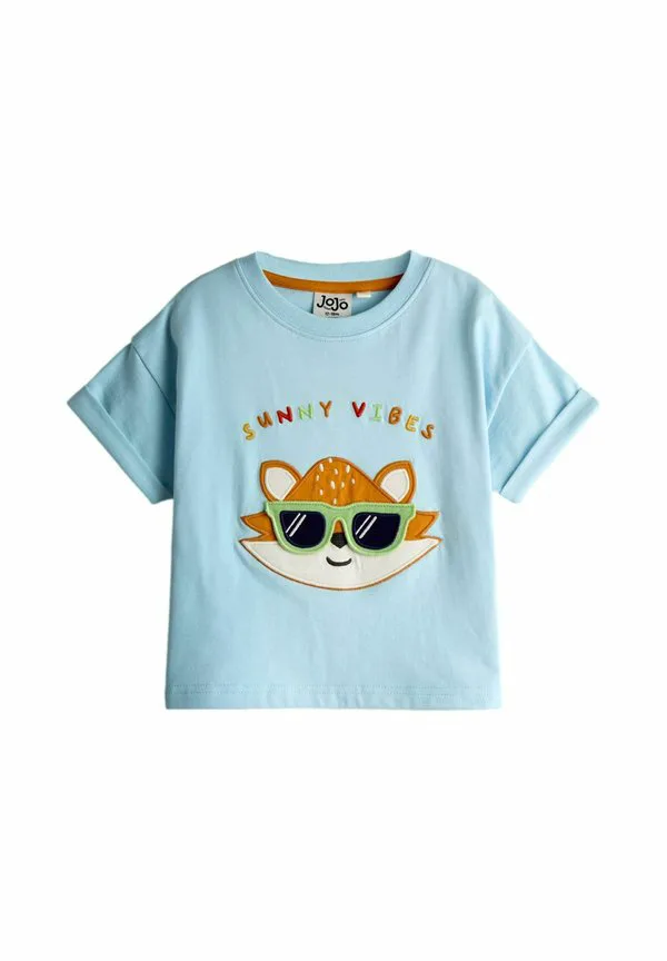Футболка стандартного кроя с аппликацией в виде персонажа Jojo Maman Bébé, Blue Fox