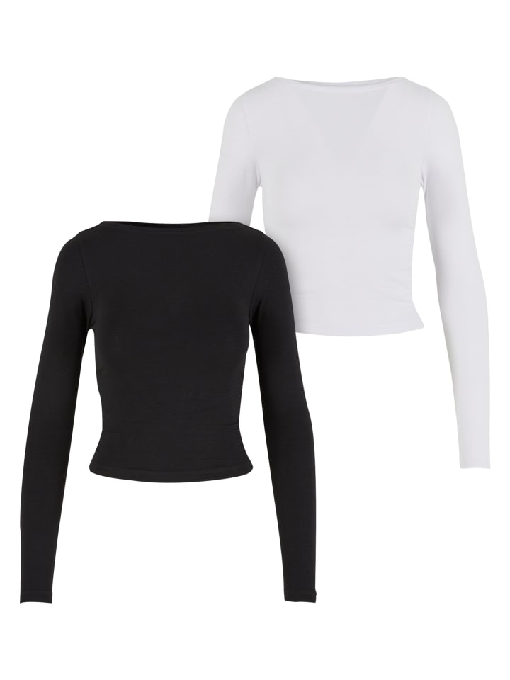 

Лонгслив Urban Classics, цвет black+white