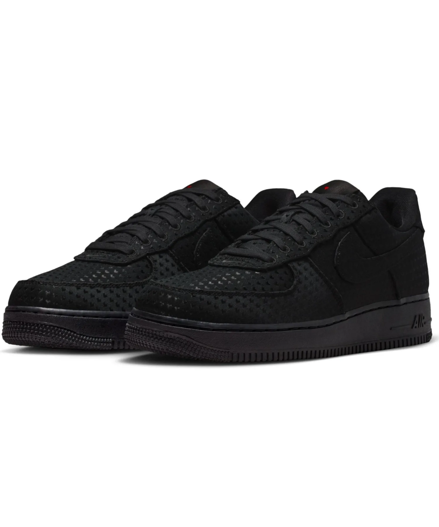 Унисекс кроссовки Nike Air Force 1 Retro с сердечками чёрные — фото 2