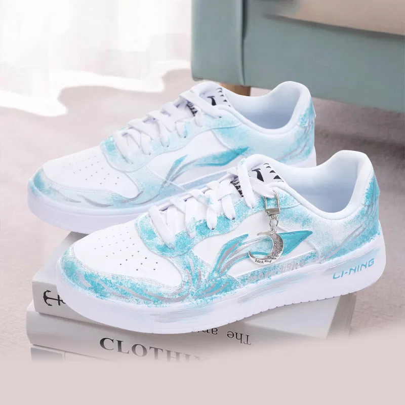 Кроссовки для скейтбординга легкие Li-Ning White Cyan Gradient — фото 4