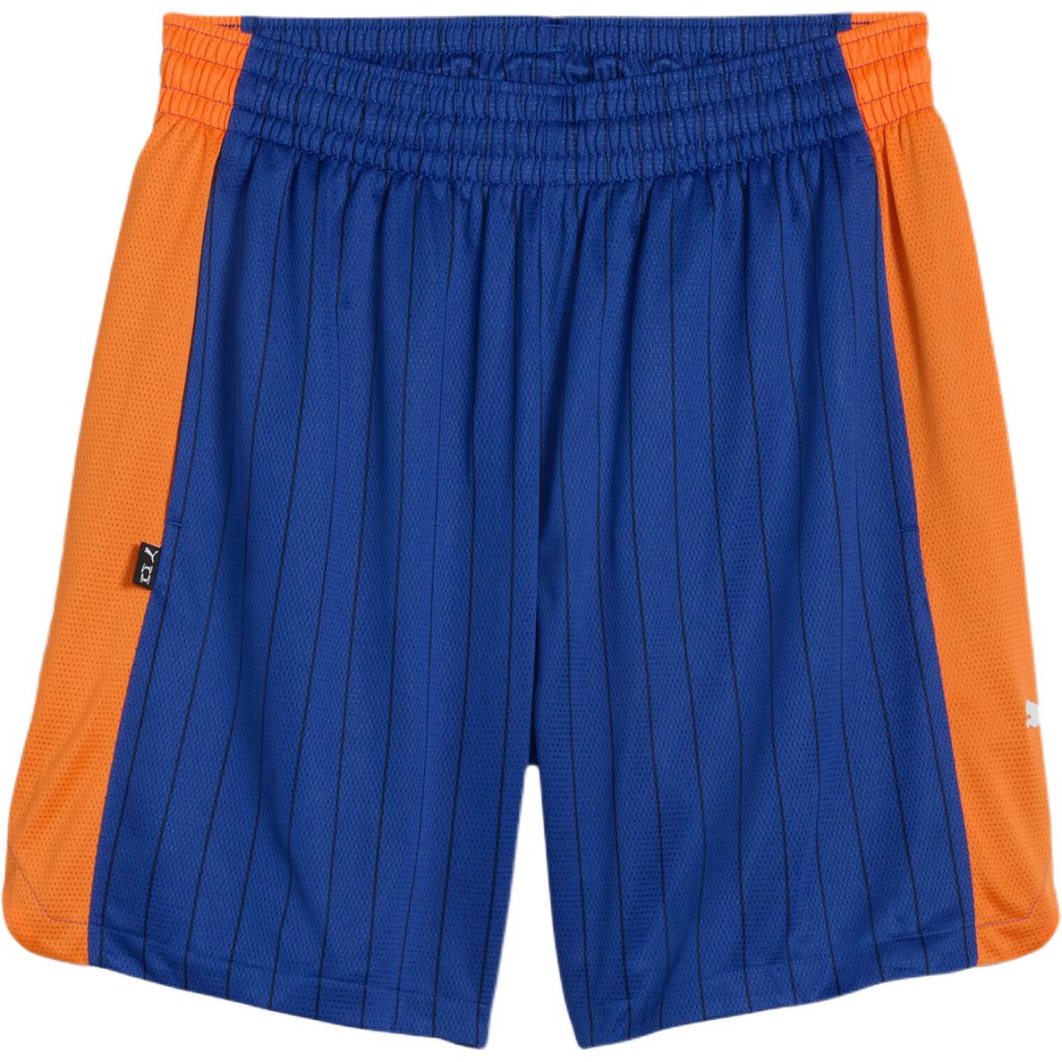 

PUMA Шорты для баскетбола мужские blue orange 02