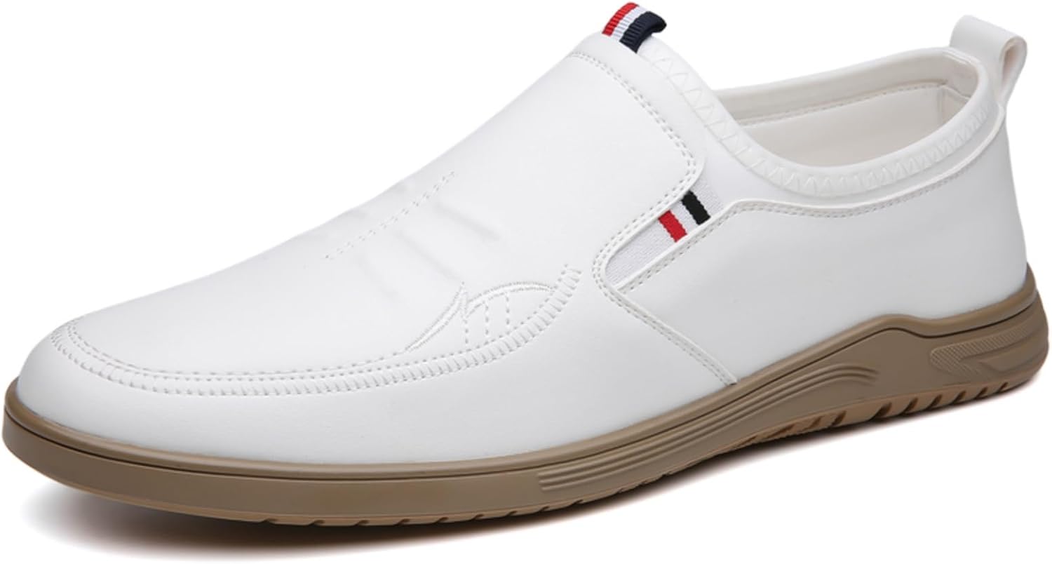 

Мужские премиальные мягкие кожаные лоферы - с удобной посадкой, для повседневной и деловой моды, идеально подходят и ежедневного использования Kpdwfms, белый