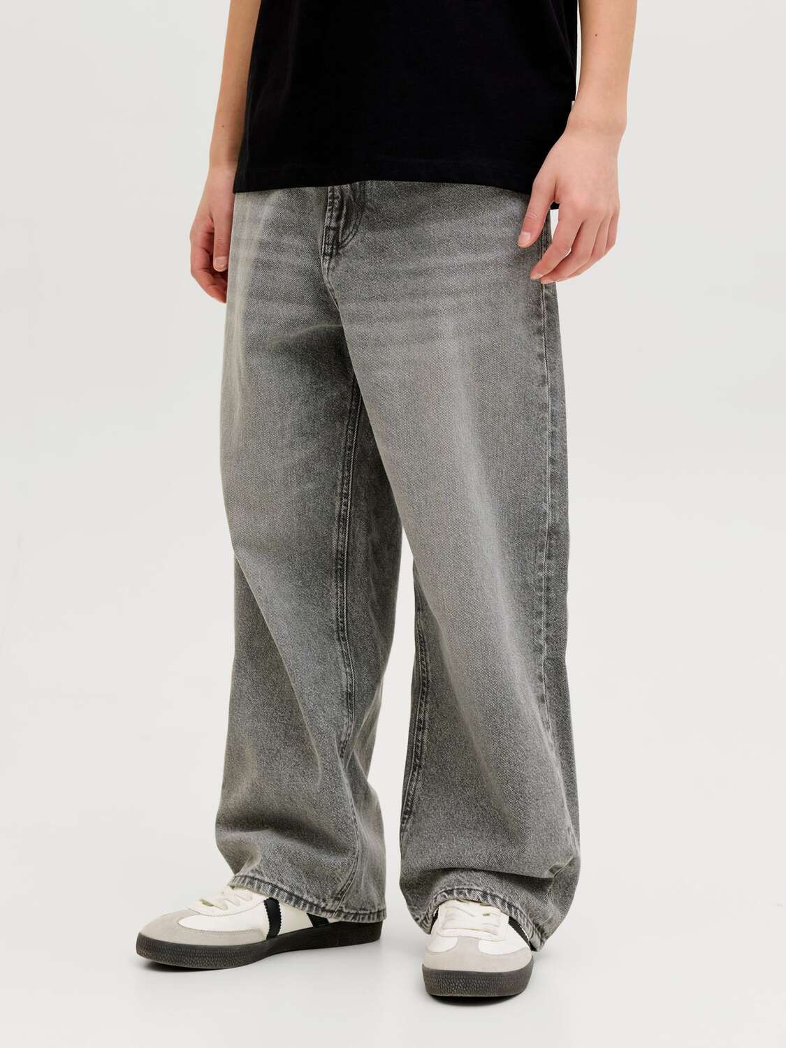Jack & Jones Junior Багги джинсы 'JJIRON JJORIGINAL' в сером дениме — фото 3