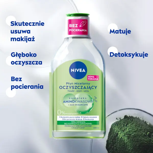 Мицеллярная вода Nivea — Очищающая мицеллярная жидкость для комбинированной кожи, 400 мл — фото 3