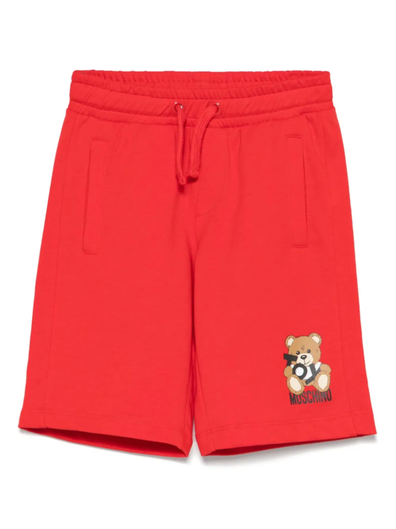 

Шорты Moschino Kids Leo Teddy с принтом, красный