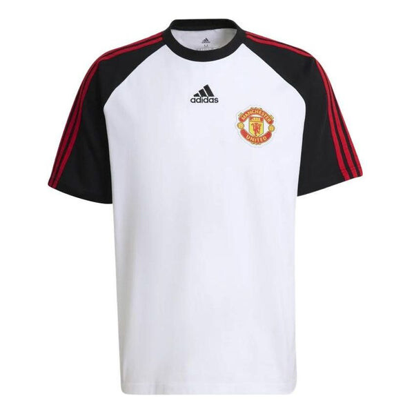 

Футболка adidas Manchester United Soccer/Football Mufc Tg Tee Casual Sports Round Neck Colorblock Short Sleeve White, мультиколор