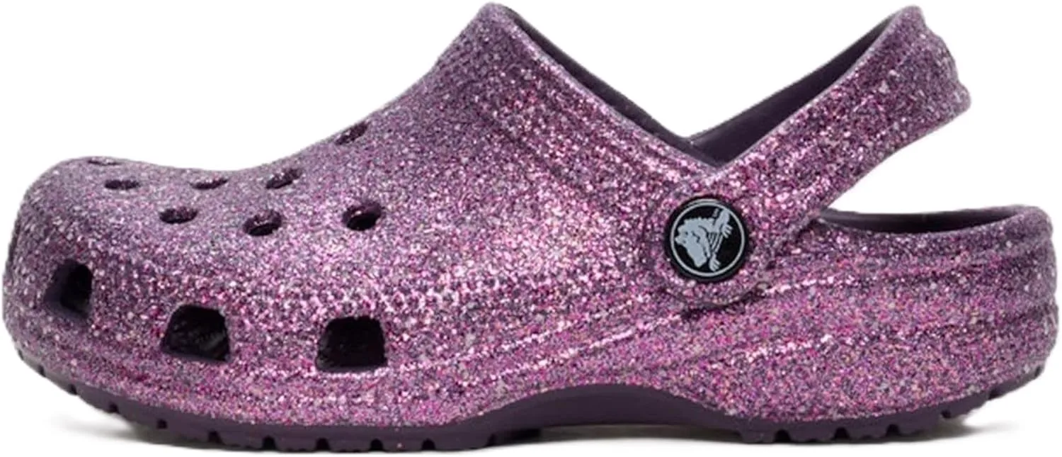 Детские кроксы Crocs Classic с блестками, мультиколор — фото 4