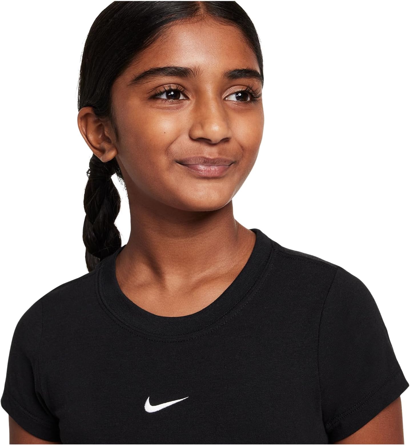 Футболка Nike Kids Sportswear Cropped T-shirt, черный — фото 3