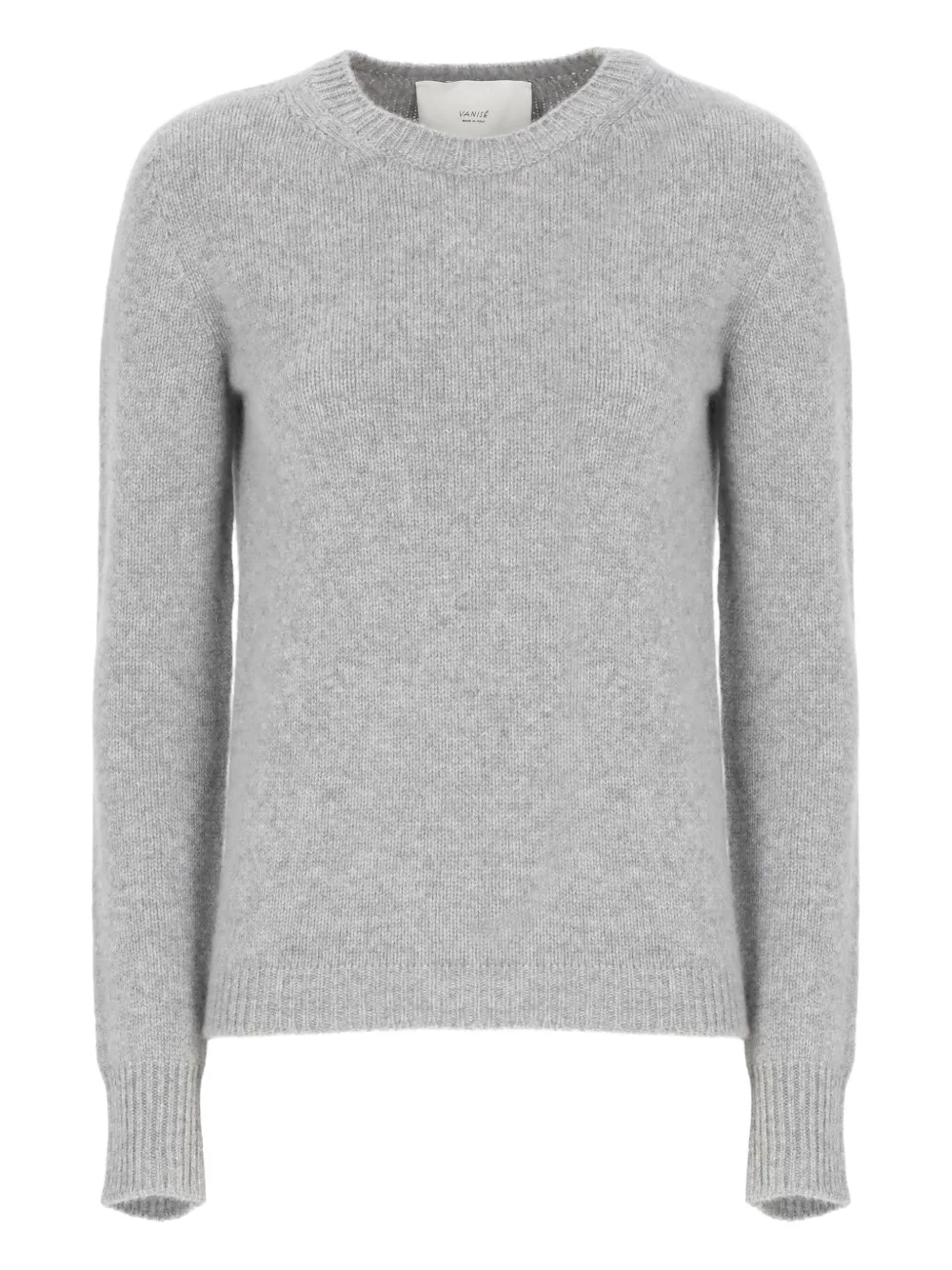 

Свитер с круглым вырезом и рубчатой отделкой Vanisè, серый