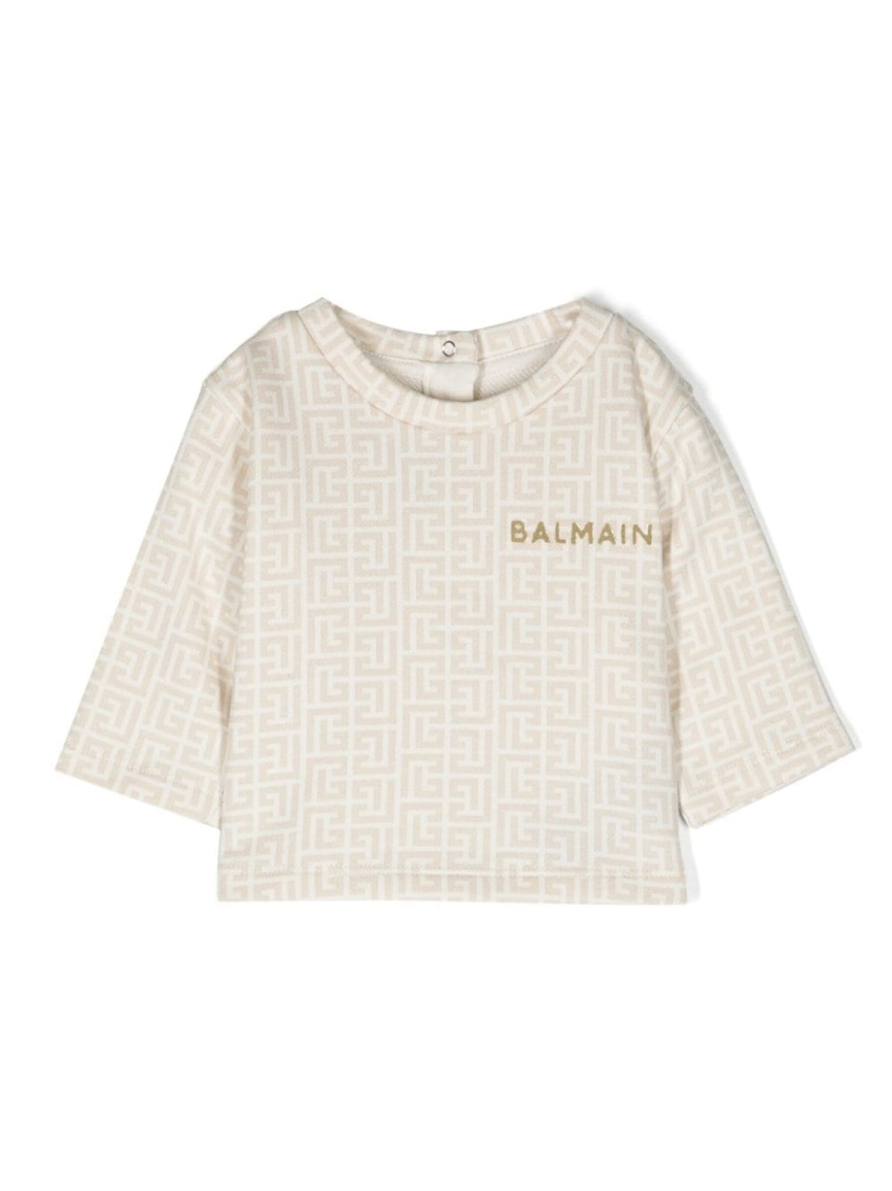 

Толстовка с монограммой Balmain Kids, бежевый