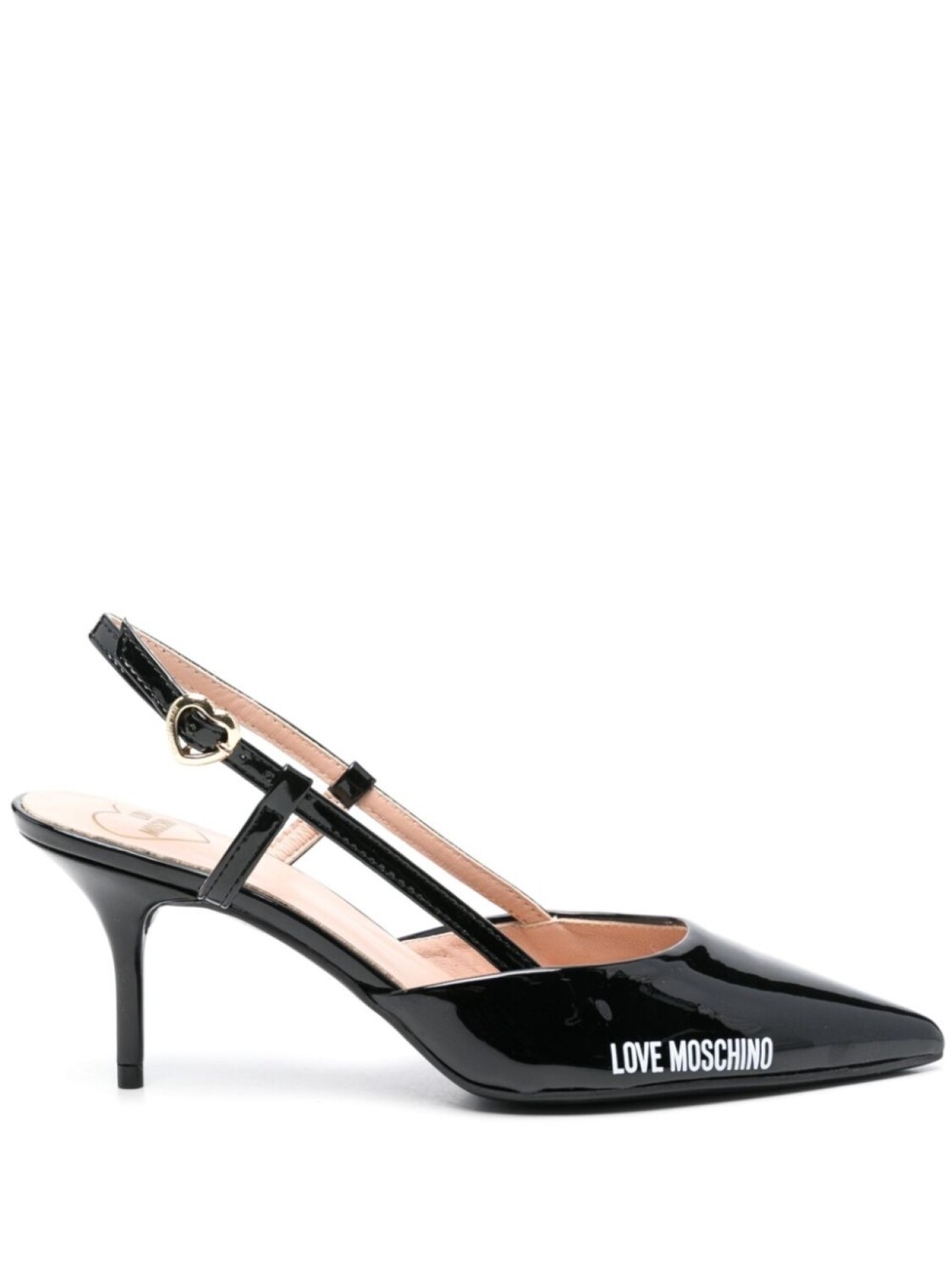 80-миллиметровый туфли с логотипом Love Moschino, черный