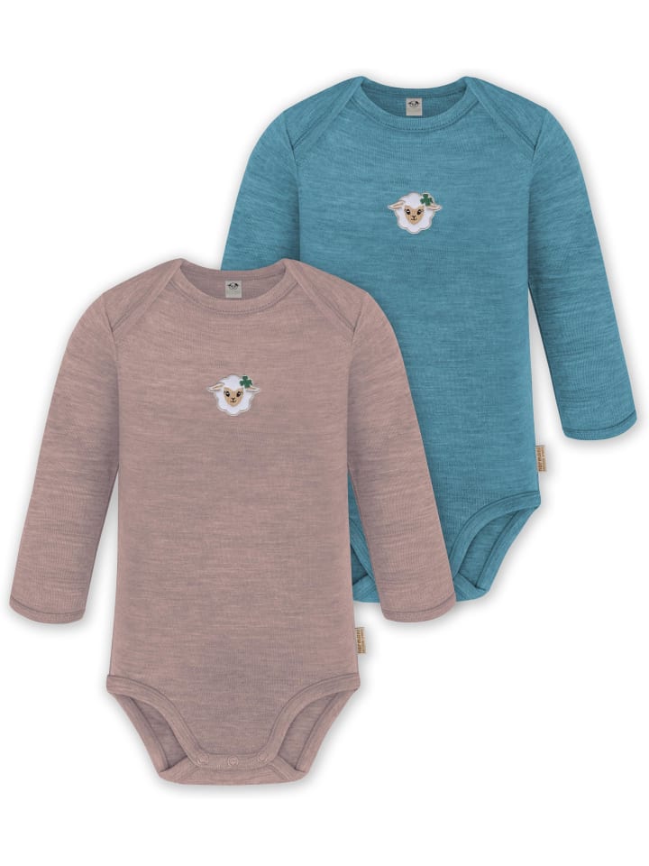 

Normani Outdoor Sports Комплект из 2 детских боди с длинными рукавами из мериносовой шерсти, цвет розовый/голубой, Окленд