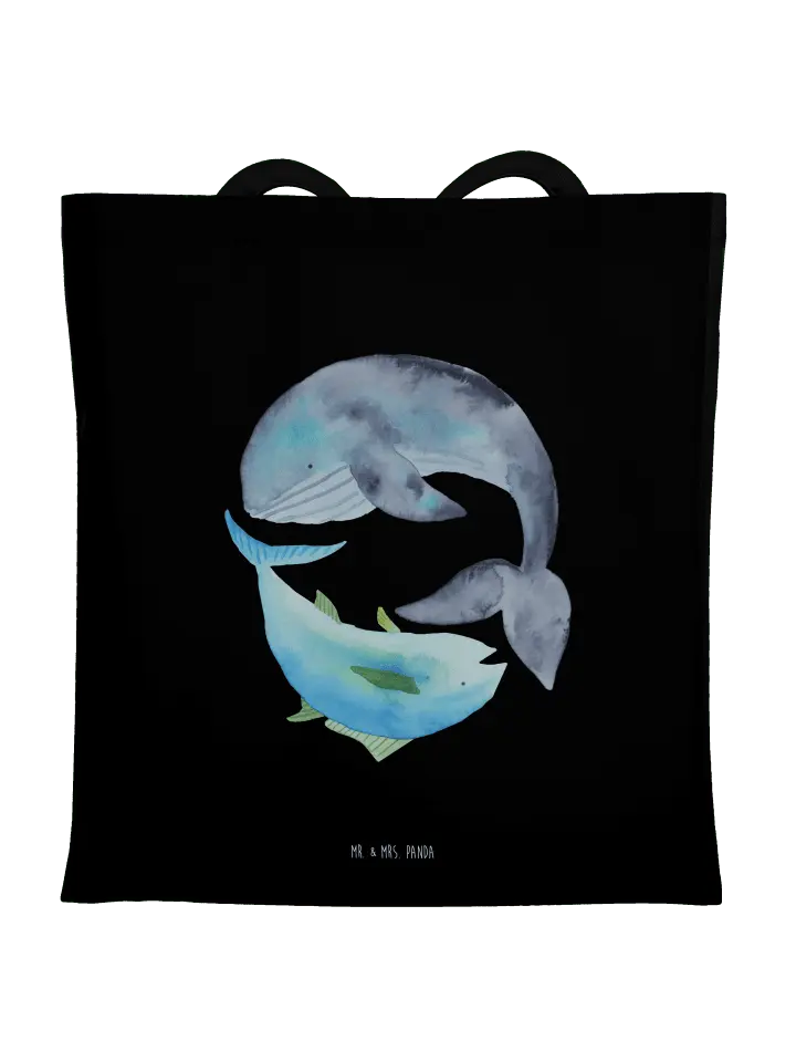 

Сумка для переноски Mr & Mrs Panda Walfisch Thunfisch ohne Spruch, черный