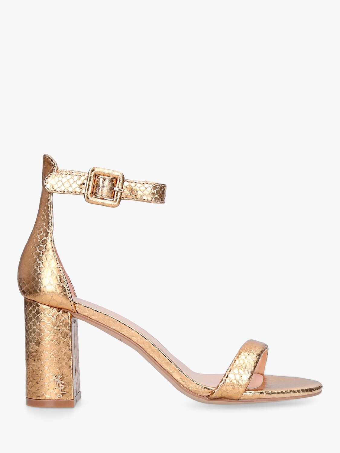 

Кожаные босоножки на блочном каблуке Kurt Geiger London Langley, золотой
