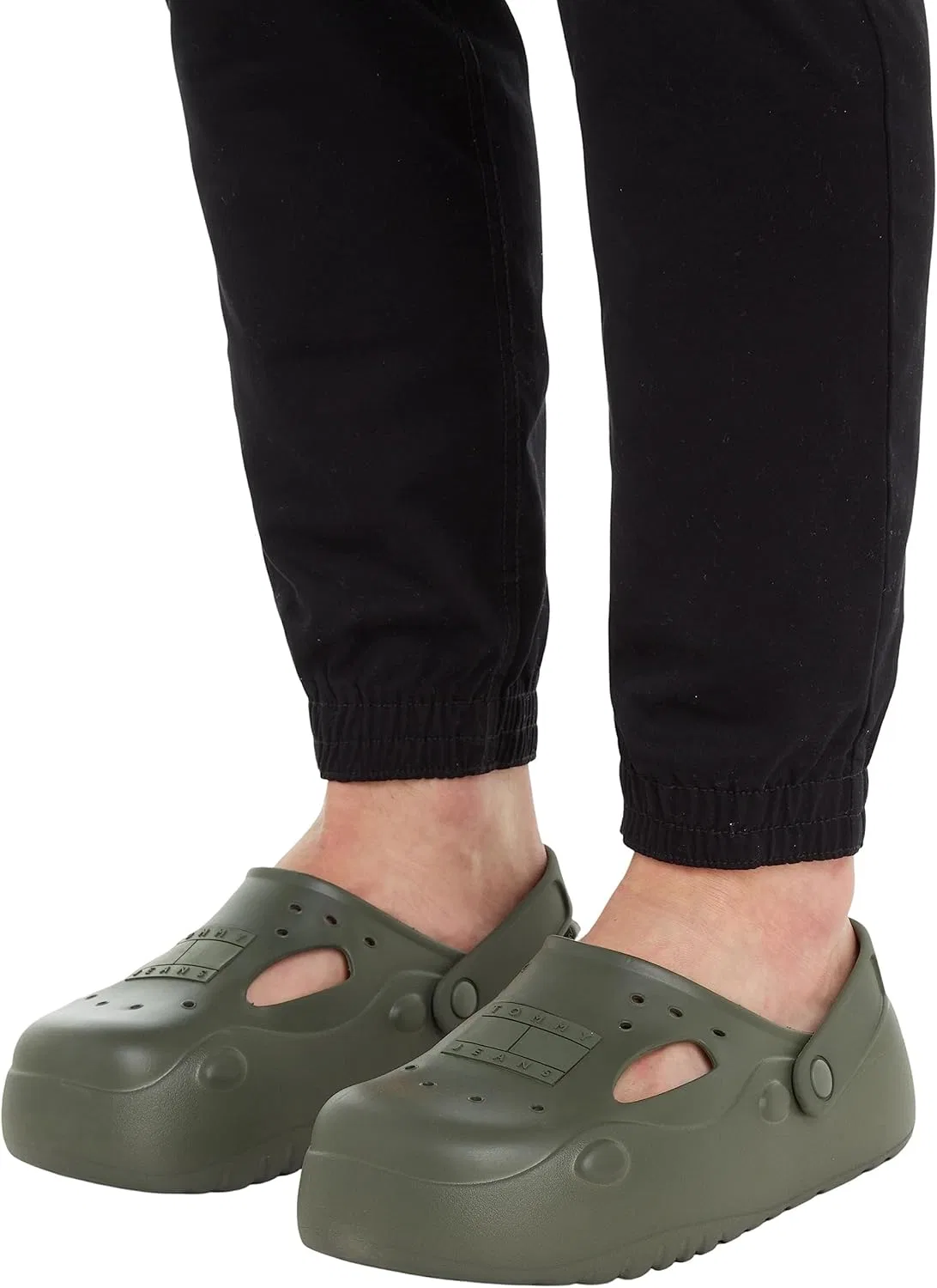 Мужские мюли Tommy Jeans TJM Freedom с теплой подкладкой, Pewter Green — фото 2