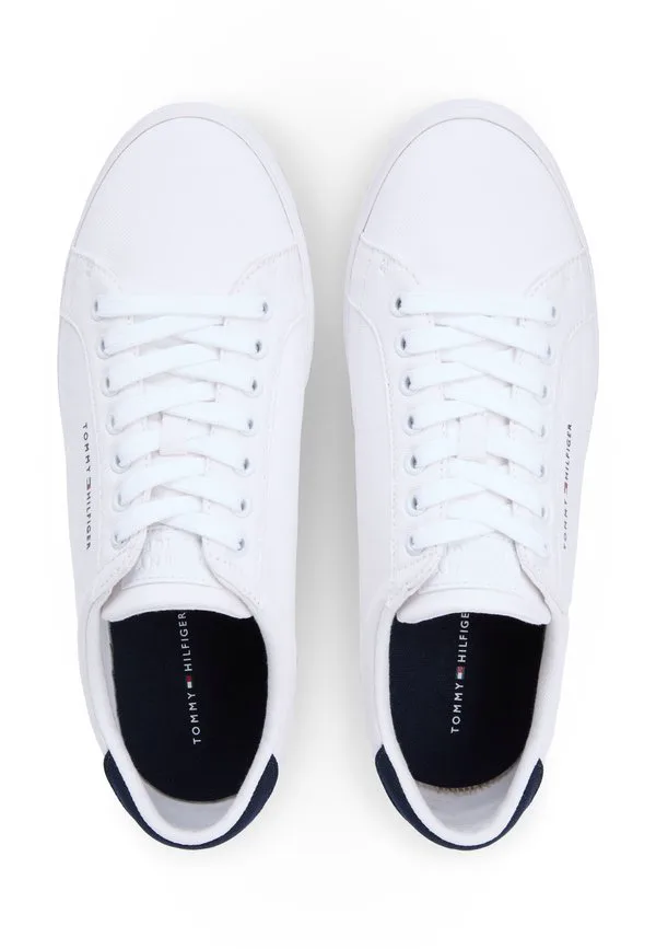 Кроссовки с тиснением по холсту Tommy Hilfiger, White — фото 4
