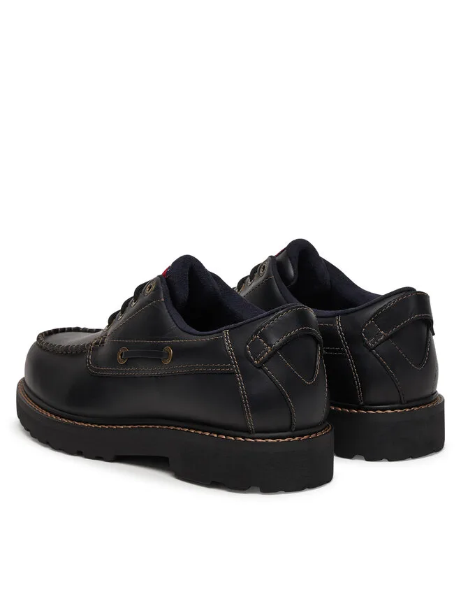 Tommy Jeans Низкие туфли Archive '01 Boat Shoe Leather EM0EM01651, черный — фото 3