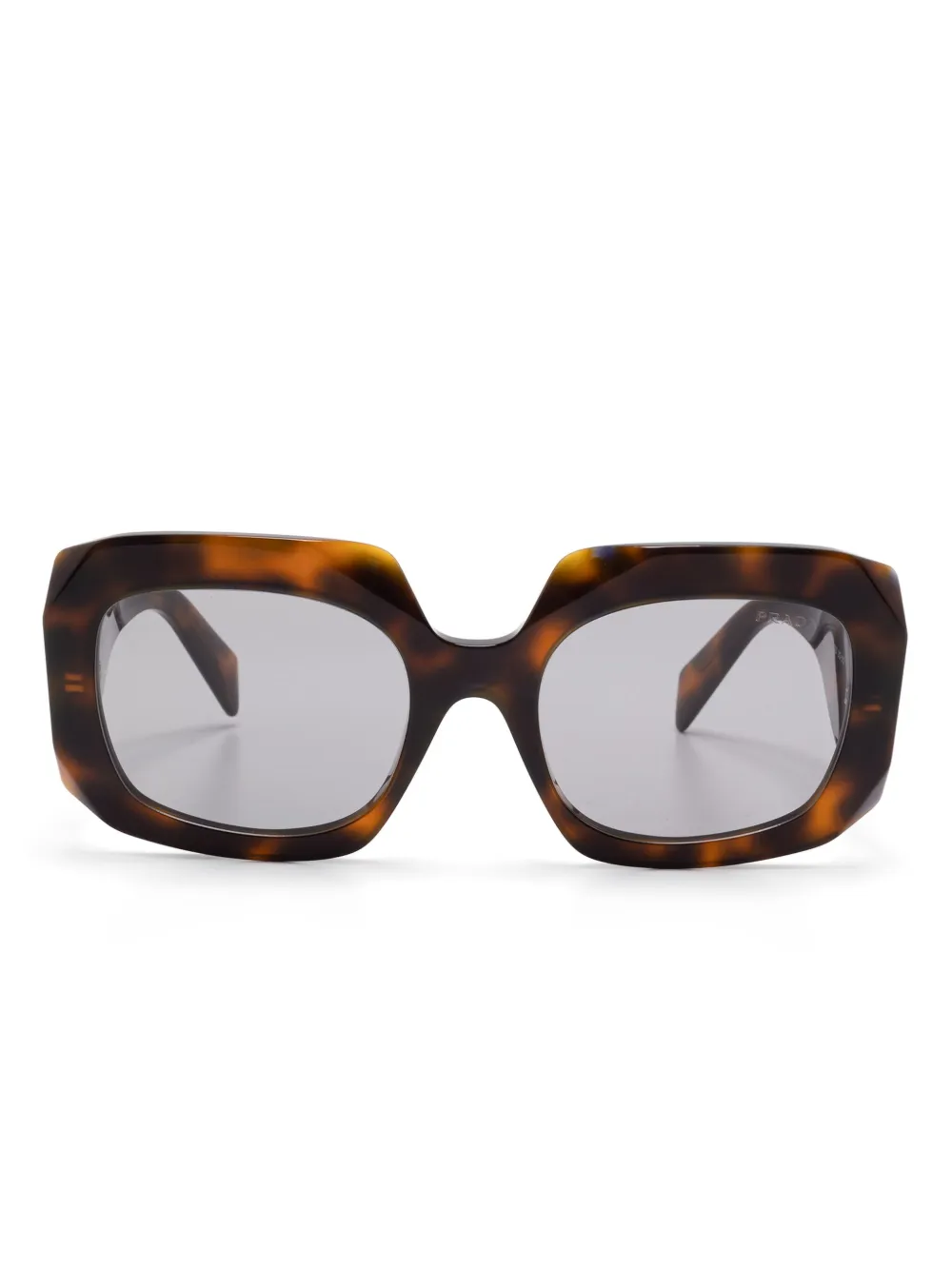 

Солнцезащитные очки в большой оправе Prada Eyewear, коричневый