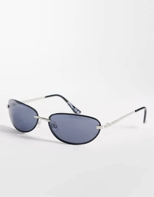 

Черные солнцезащитные очки с металлическим запахом Jeepers Peepers