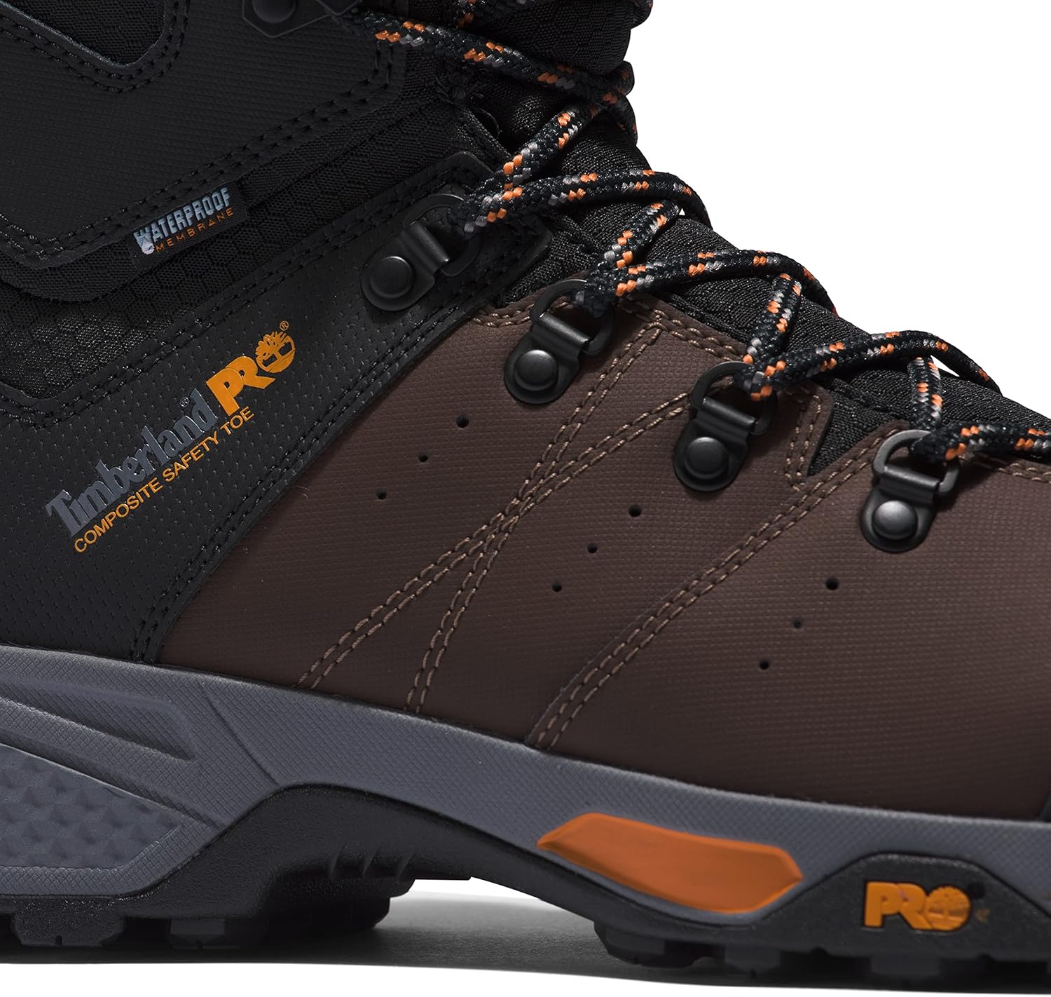 Timberland PRO мужские ботинки Switchback 6 дюймов с композитным защитным носком, водонепроницаемые, для промышленности и пеших походов, Brown/Orange V1 — фото 3