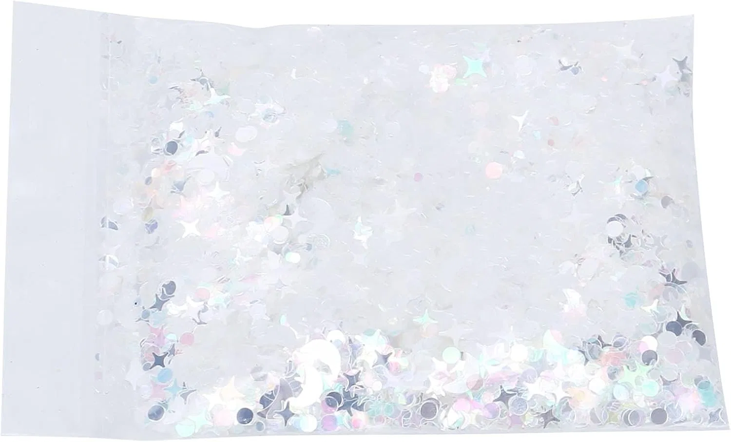 Блестки Se ммe Star Spangle PET Silver Mix Fantasy Glitter для тела, лица, волос и ногтей, 10 г, #311 Semme — фото 4