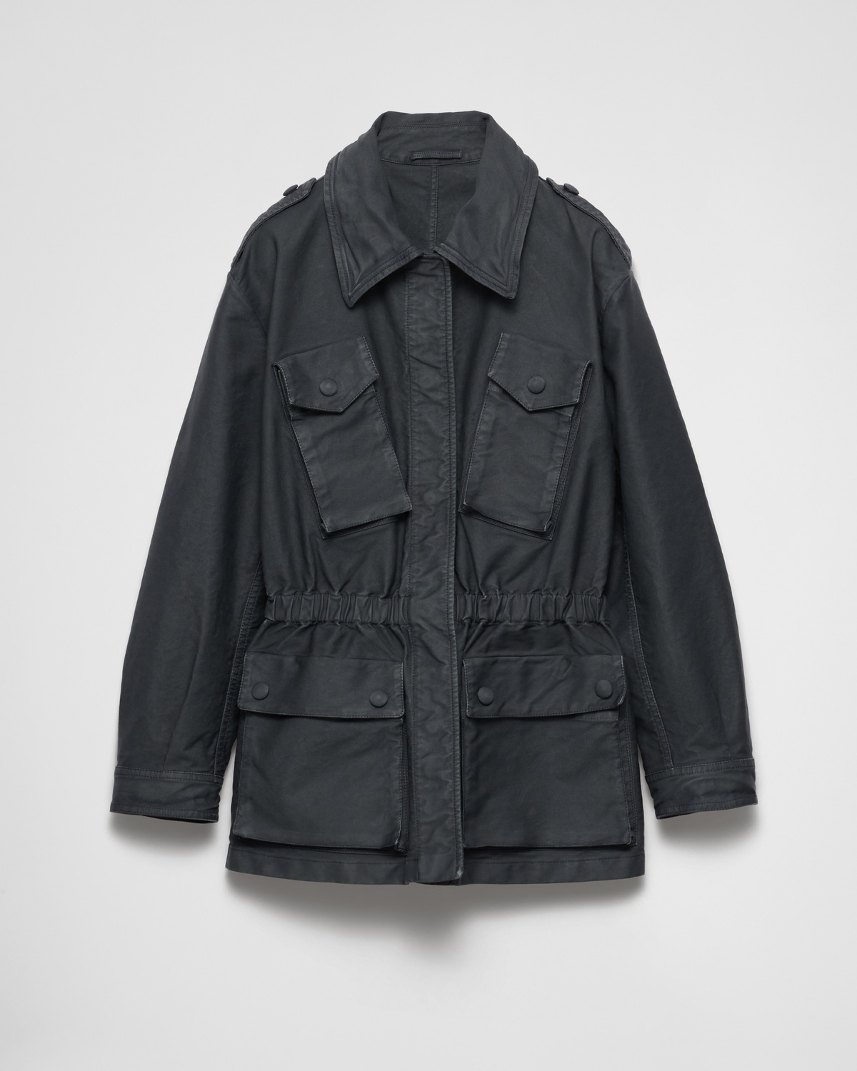 

Сафари‑куртка из старого хлопка Prada, серый