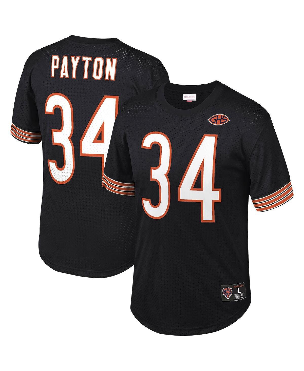 

Мужская футболка Walter Payton Black Chicago Bears с именем и номером игрока в сетку Mitchell & Ness