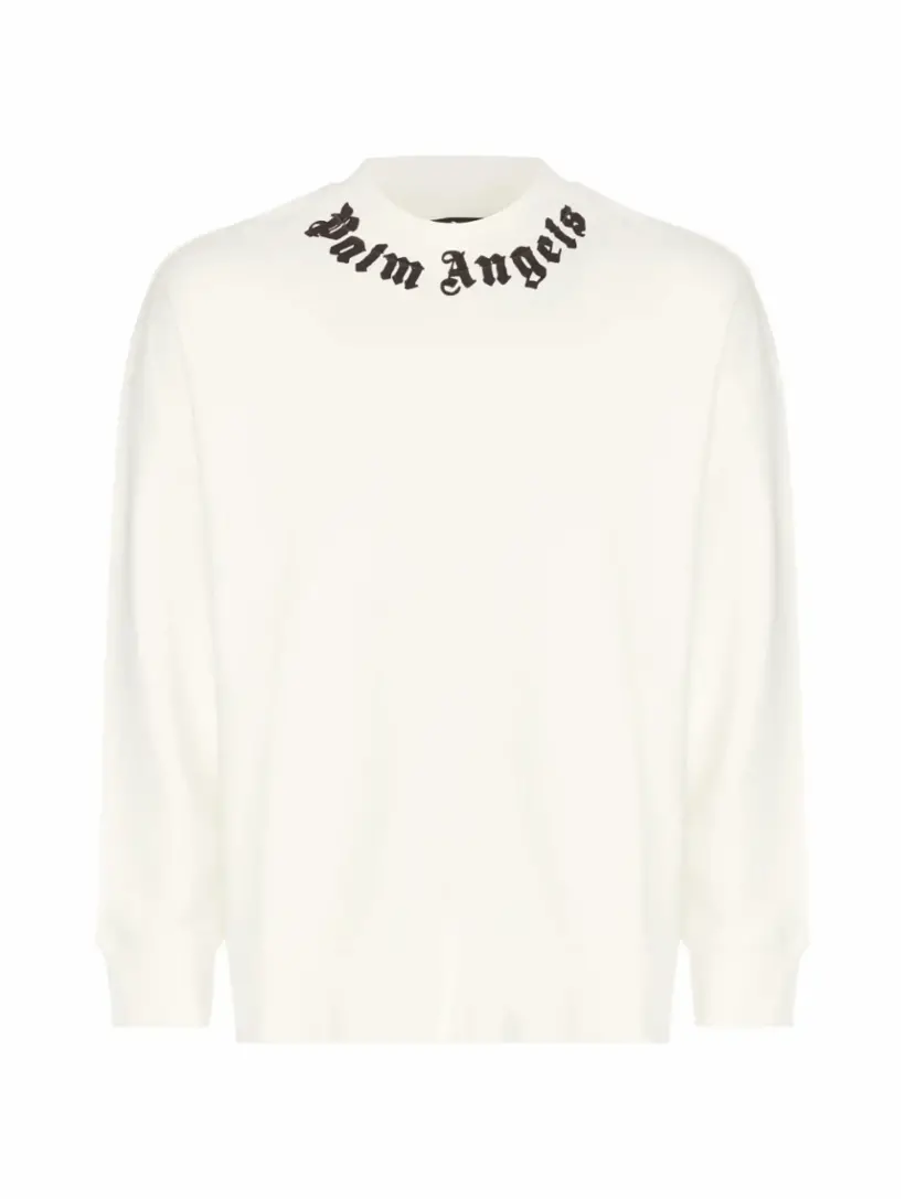 

Хлопковый свитшот с логотипом Palm Angels, белый