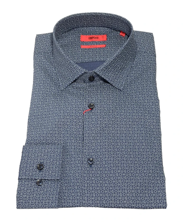 

Футболка с синим логотипом, модель Kenno Hugo, синий