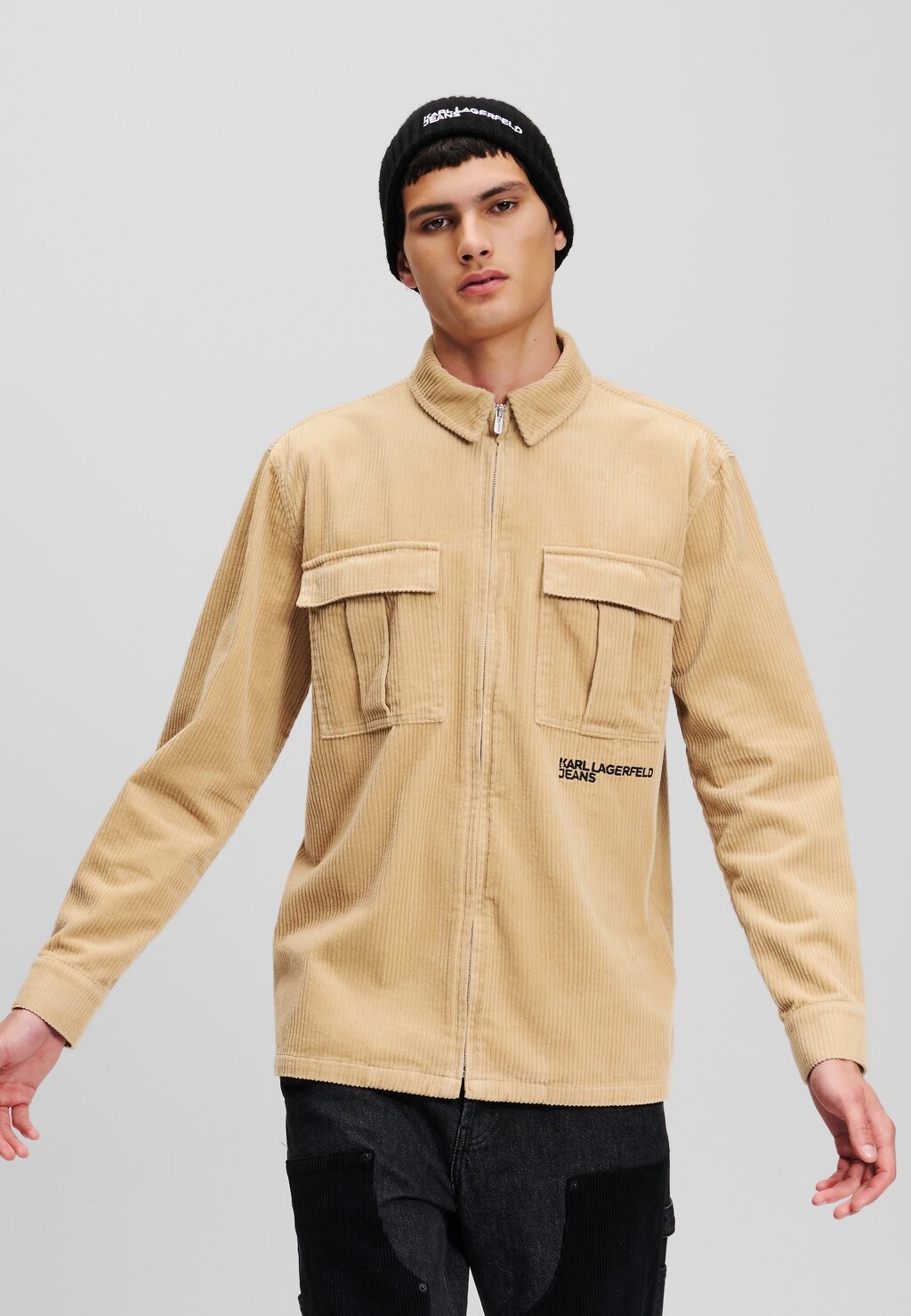 

Летняя куртка CORDUROY OVERSHIRT Karl Lagerfeld Jeans, коричневый