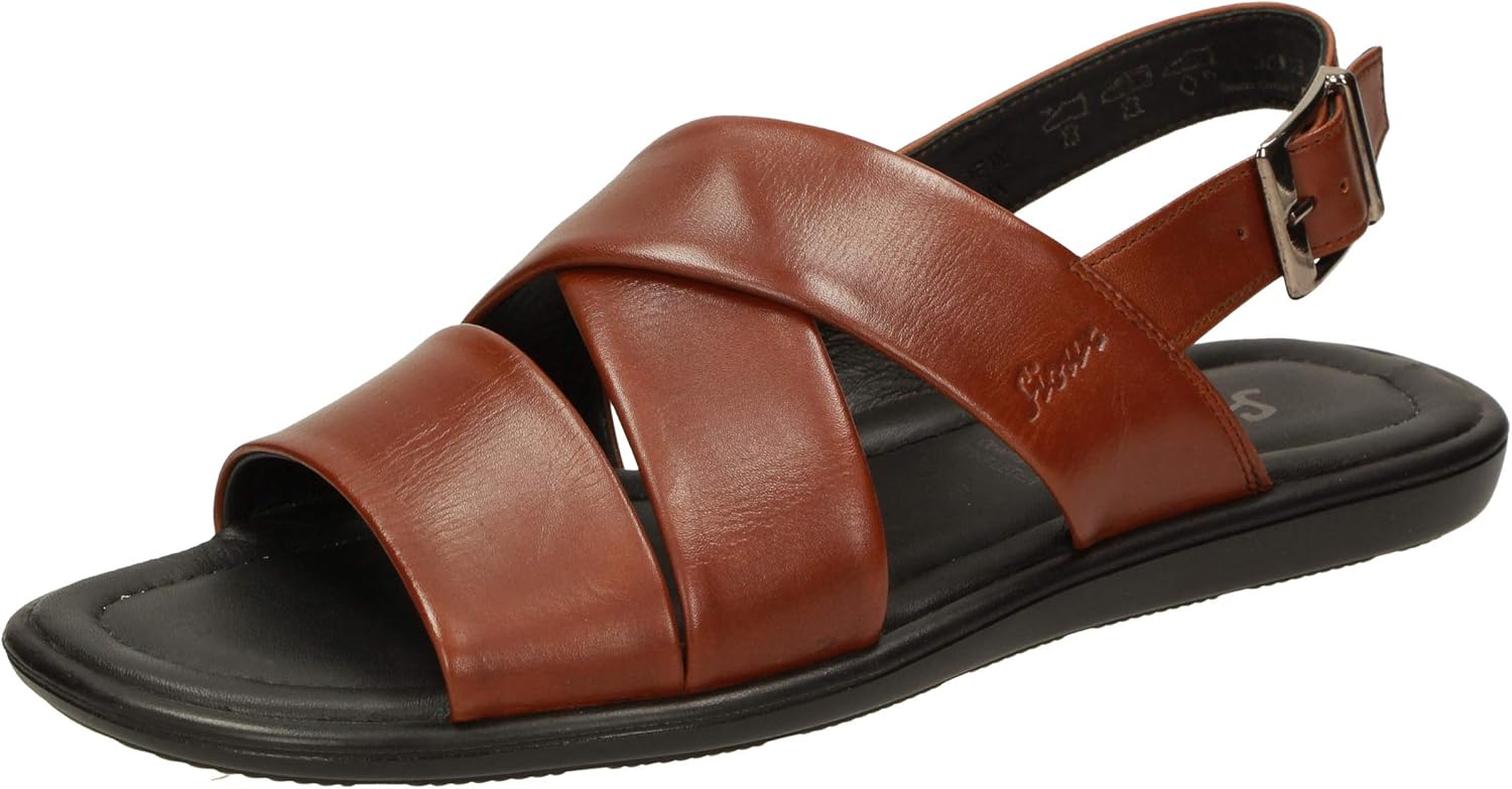 

Мужские сандалии Sioux с открытым носком и задником на ремешке, коричневый