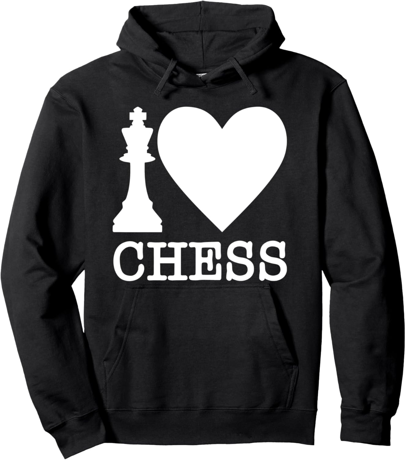 

Я люблю шахматы - Забавная толстовка с изображением шахматиста Love Chess, черный