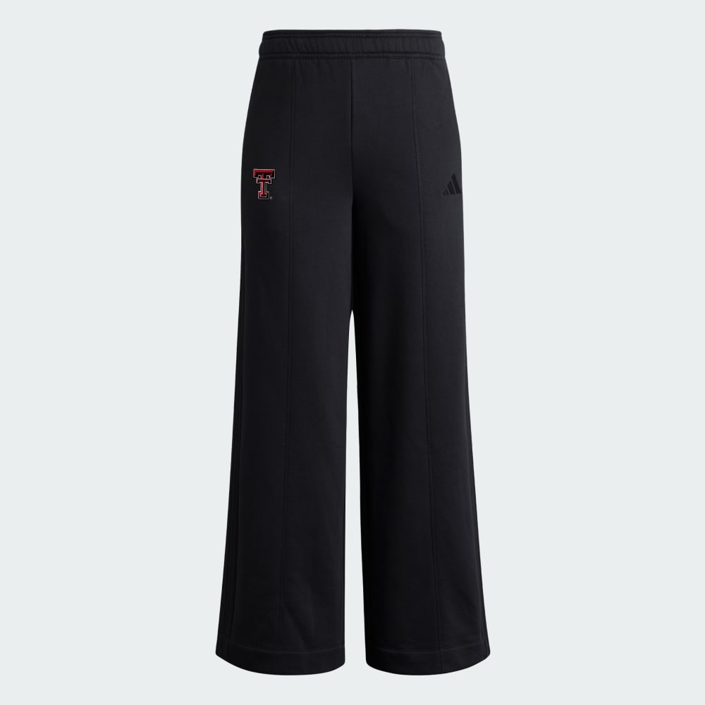 

Спортивные брюки Adidas Texas Tech Red Raiders Women's Exclusive 3-Stripes Fleece Wide Leg Pant, цвет Black/White/Ncaa-Txt-7tb