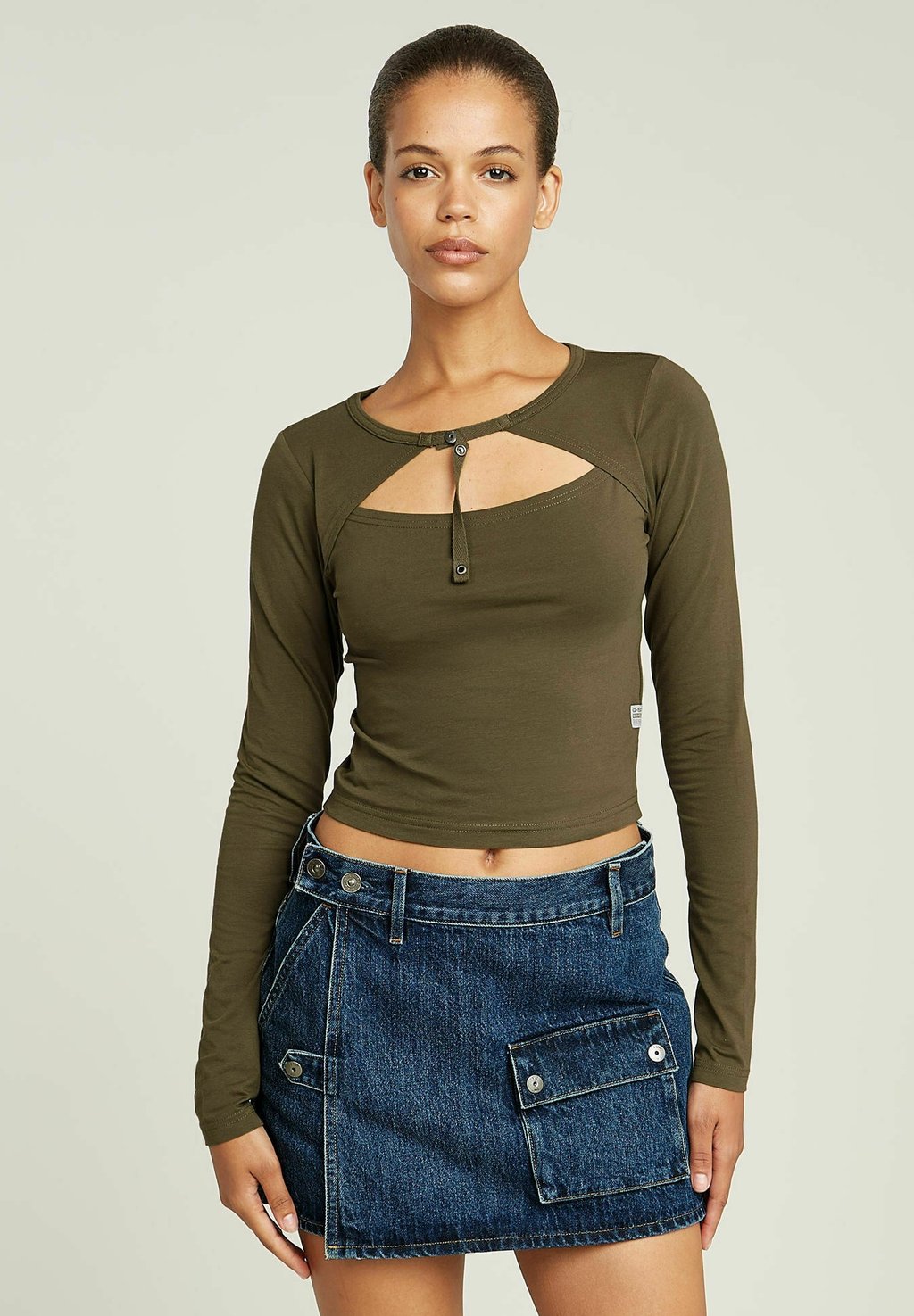 

Топ с длинными рукавами KEYHOLE SLIM G-STAR, зеленый