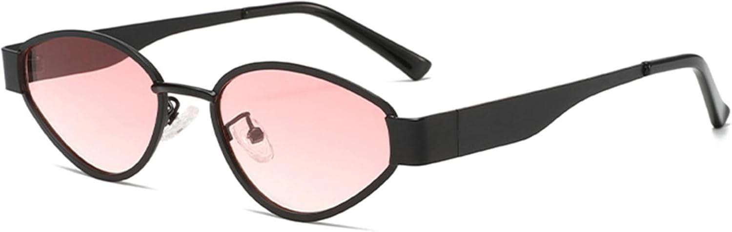 

Солнцезащитные очки Willochra Retro Cat eye для женщин, модель 2025, стильные женские солнцезащитные очки в металлической оправе в стиле 90-х, защита от УФ-излучения UV400, C6