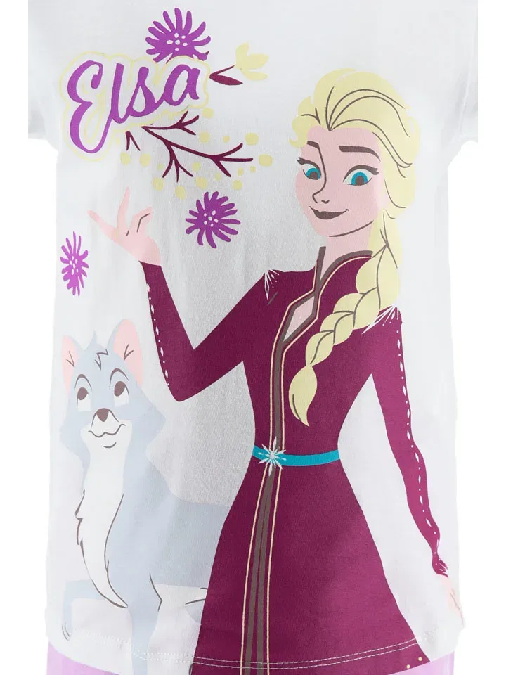 Пижама из хлопка FROZEN, белый/лиловый — фото 3