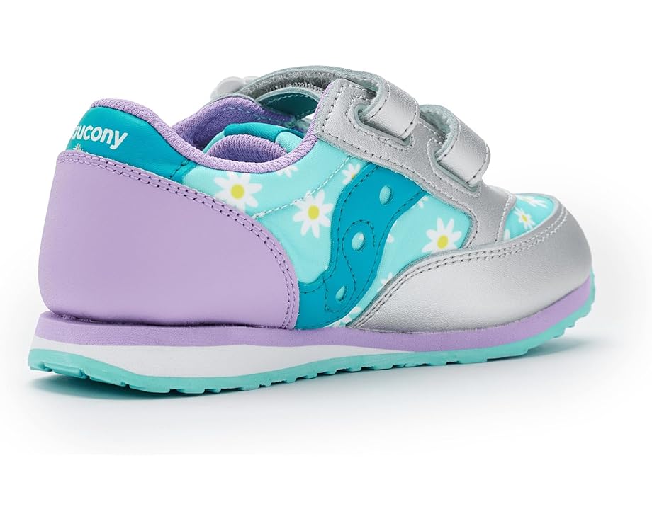 Детские кроссовки Saucony Jazz Hook & Loop (для малышей и детей) Saucony Kids, Silver/Teal — фото 3