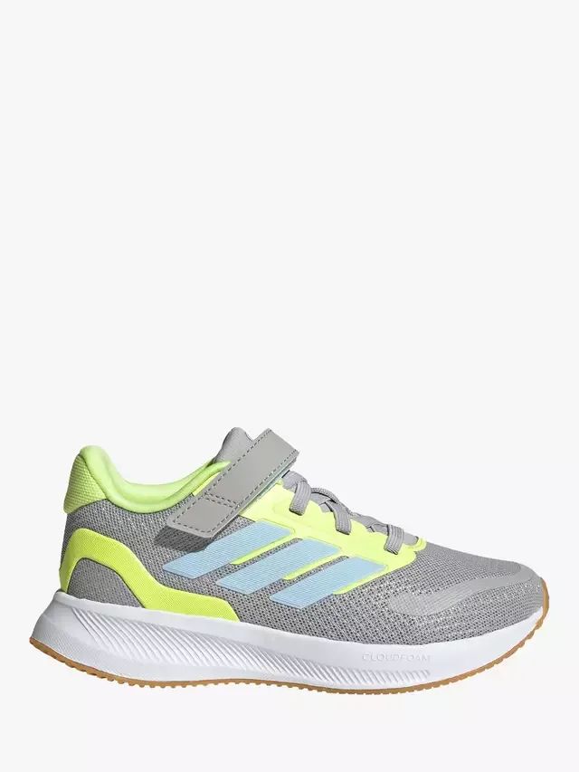 Детские кроссовки Runfalcon с верхним ремешком, серые/разноцветные adidas
